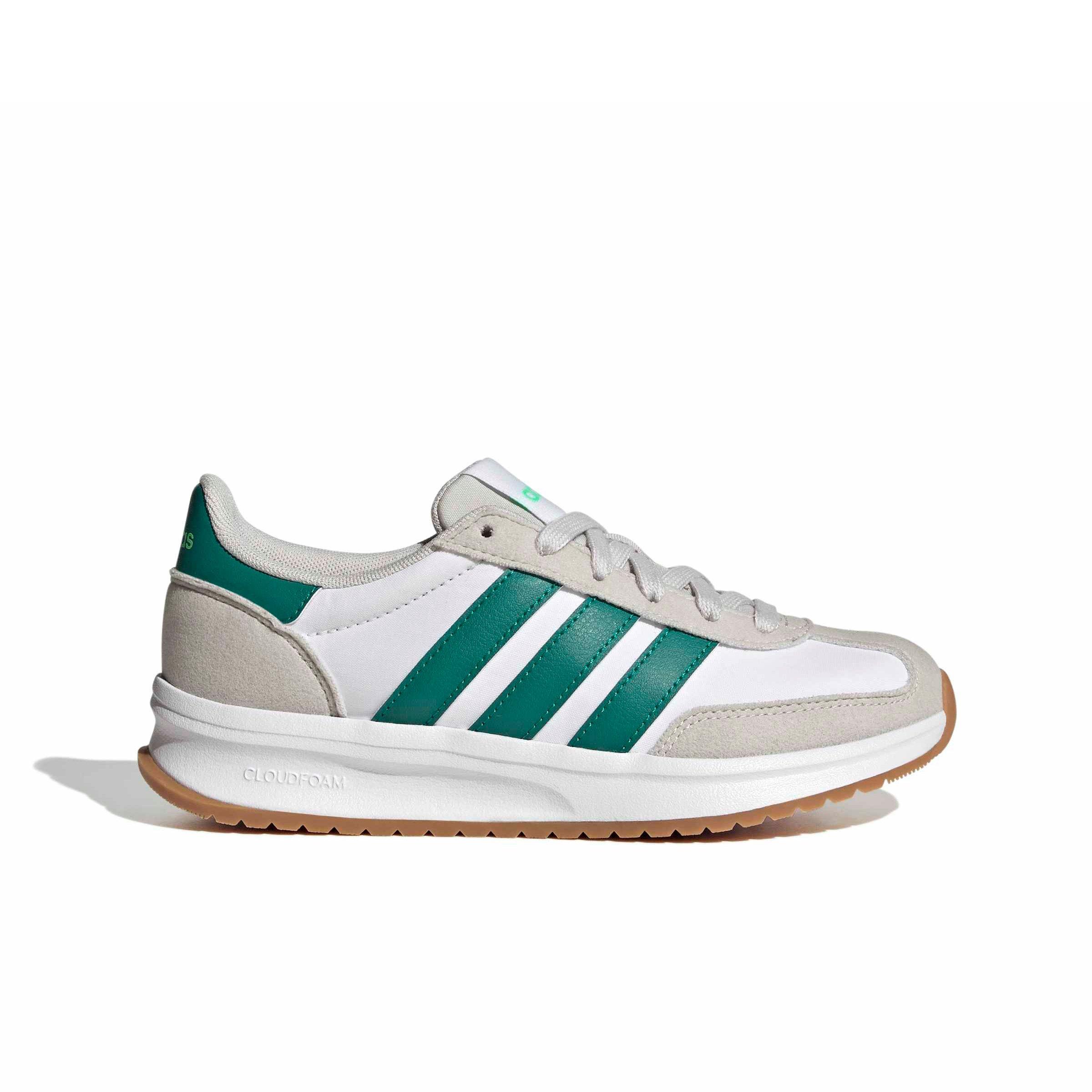 adidas Run 70s 2.0 "Grey One/Equipment Green/Ftwr White" Grade School Boys' Shoe - GREY/GREEN/WHITE